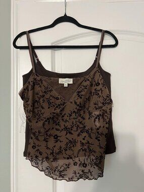 BNWT Pacsun and Abercrombie Brown Tank Top Combo - Size Large